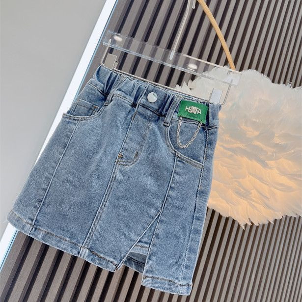 Παιδικές κοριτσίστικες τζιν φούστες 2023 Νέα άφιξη Παιδικές casual μπλε τζιν φούστες Κορεάτικου στυλ Εφηβικές φούστες βαμβακερές