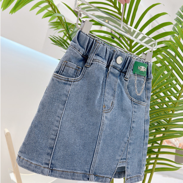 Παιδικές κοριτσίστικες τζιν φούστες 2023 Νέα άφιξη Παιδικές casual μπλε τζιν φούστες Κορεάτικου στυλ Εφηβικές φούστες βαμβακερές