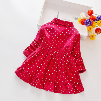Βρεφικά φόρεμα φθινοπωρινά άνοιξη Κοριτσίστικα φόρεμα κορεατικού στυλ Μακρυμάνικο πουά Φόρεμα μόδας Πριγκίπισσα Παιδικά Casual Ρούχα