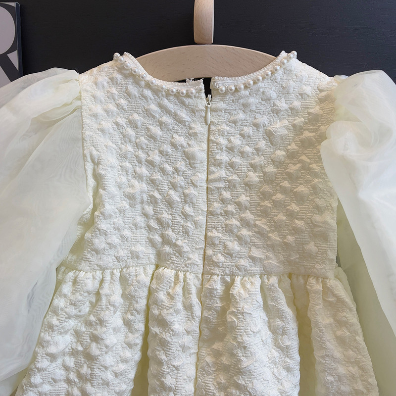 Korea versioon Tüdrukute Kleidid Kevadsügisele Lastele Pikkade varrukatega Tikitud Kleit Tüdrukutele Retrokleit Lastele Magusad lillelised riided