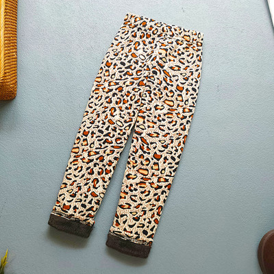 Dječja odjeća jesen zima plus baršunaste tajice za djevojčice debele tople hlače s printom cvijeća korejske uske hlače za djevojčice dječje