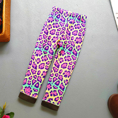 Dječja odjeća jesen zima plus baršunaste tajice za djevojčice debele tople hlače s printom cvijeća korejske uske hlače za djevojčice dječje