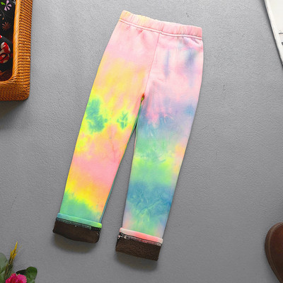 Dječja odjeća jesen zima plus baršunaste tajice za djevojčice debele tople hlače s printom cvijeća korejske uske hlače za djevojčice dječje