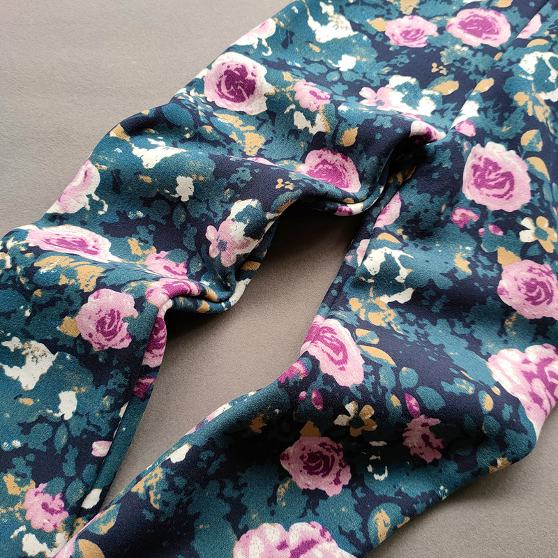 Dječja odjeća Hlače za djevojčice Jesen Zima Flis tajice za zagrijavanje Tajice za djevojčice Vintage tople hlače s cvjetnim uzorkom 2-11 godina