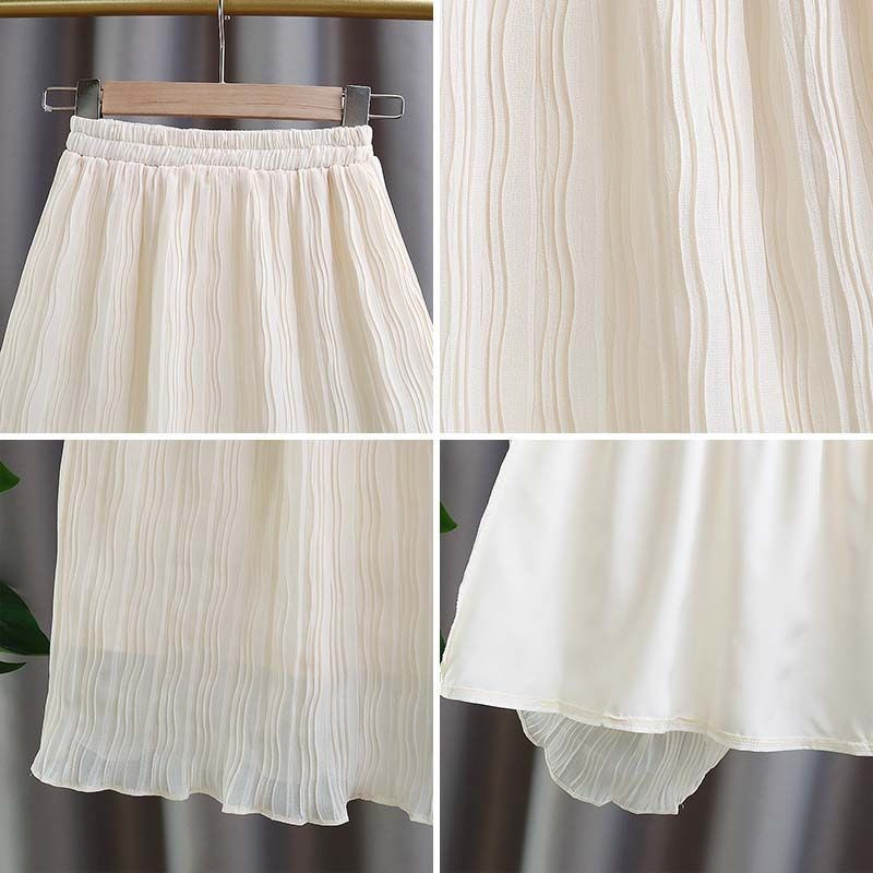 Laste tüdrukute plisseeritud šifoonist seelikud 2023 Uus saabumine Lastele vabaaja beežid mustad seelikud Teismeliste tüdrukute saledad korea stiilis seelikud