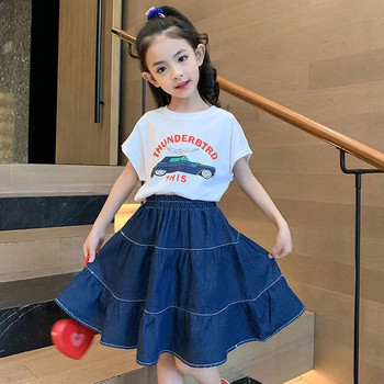 Παιδικές κοριτσίστικες τζιν πλισέ φούστες 2022 Νέα άφιξη Παιδικές μπλε τζιν φούστες Εφηβικές φοιτητικές φούστα για κορίτσια Παιδικά κορίτσια καλοκαιρινά ρούχα