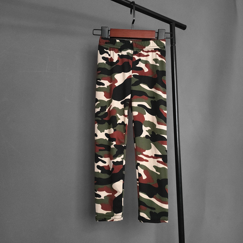 Tüdrukute säärised Kevadsuvi Kamuflaažiprint Püksid Lapsed Õhukesed Hingavad Liibuvad Püksid Laste Elastsus Ruudulised Retuusid