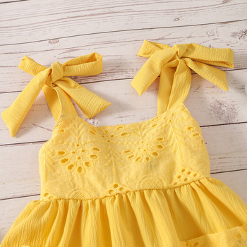 ma&baby 1-6Y Παιδικό φόρεμα για νήπια Vintage Φόρεμα με φιόγκο με βολάν σε γραμμή Α για κορίτσια Καλοκαιρινά παιδικά ενδύματα διακοπών D01