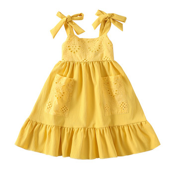 ma&baby 1-6Y Παιδικό φόρεμα για νήπια Vintage Φόρεμα με φιόγκο με βολάν σε γραμμή Α για κορίτσια Καλοκαιρινά παιδικά ενδύματα διακοπών D01
