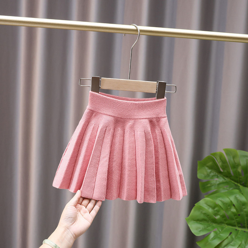 Lastele tüdrukutele kootud seelikud Sügistalvised plisseeritud seelikud 2022 Uued lasteprintsessi kooliseelikud teismeliste tüdrukute puuvillased seelikud