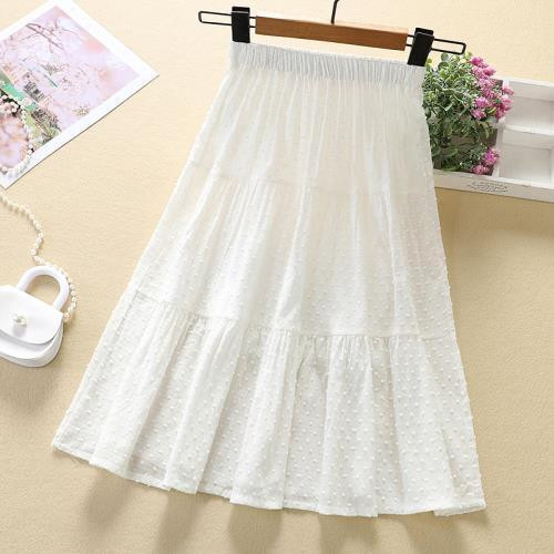 Παιδικές κοριτσίστικες λευκές φούστες σιφόν 2023 Νέες παιδικές καλοκαιρινές λεπτές βαμβακερές φούστες Ψηλόμεσες μωβ φούστες Εφηβικές φούστες καθημερινές