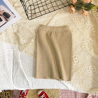 Pletene suknje za djevojčice Elastični paket Suknje za bokove Novi dolazak 2022. Jesen Zima Odjeća Elegantna pencil suknja za djevojčice