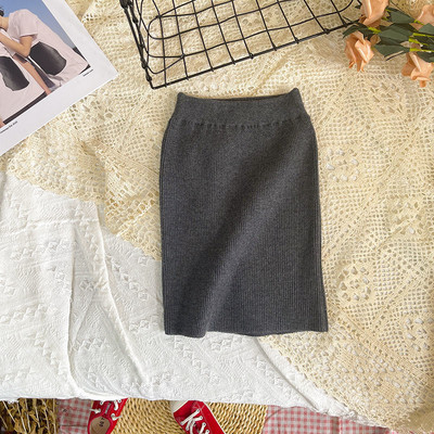 Pletene suknje za djevojčice Elastični paket Suknje za bokove Novi dolazak 2022. Jesen Zima Odjeća Elegantna pencil suknja za djevojčice