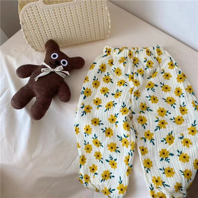 Beebi orgaanilised puuvillased püksid vastsündinud väikelapsed poistele püksid vabaaja haaremipüksid kevad suvi armsad pehmed musliinriided püksid Capris