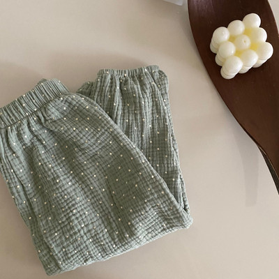 Beebi orgaanilised puuvillased püksid vastsündinud väikelapsed poistele püksid vabaaja haaremipüksid kevad suvi armsad pehmed musliinriided püksid Capris