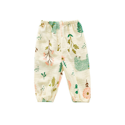 Pantaloni drăguți de vară pentru copii, haine pentru copii, pantaloni pentru fete, pantaloni din muselină din bumbac, pentru băieți, pantaloni de trening pentru copii, cu imprimeu de desene animate.