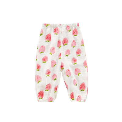 Pantaloni drăguți de vară pentru copii, haine pentru copii, pantaloni pentru fete, pantaloni din muselină din bumbac, pentru băieți, pantaloni de trening pentru copii, cu imprimeu de desene animate.