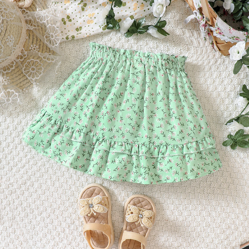 Tüdrukute uus suvine lilleline seelik