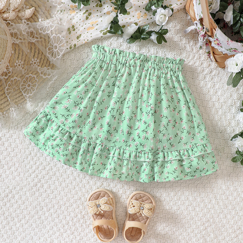 Tüdrukute uus suvine lilleline seelik