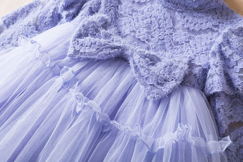 Φόρεμα για κορίτσια Πλεκτό Πριγκίπισσα Πάρτι Φθινοπωρινό Χειμώνα Παιδικό Φόρεμα Γενέθλια Νυφικά Δαντέλα Τούλι Κοριτσίστικο φόρεμα 3-8 ετών
