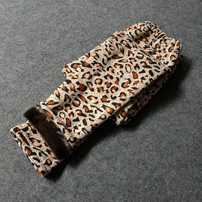 Jesen Zima Tajice za djevojčice Debele tople hlače na točkice Kid Girl Leopard Plus Hlače od baršuna Dječje vintage hlače s cvijećem