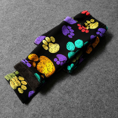 Jesen Zima Tajice za djevojčice Debele tople hlače na točkice Kid Girl Leopard Plus Hlače od baršuna Dječje vintage hlače s cvijećem