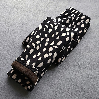 Jesen Zima Tajice za djevojčice Debele tople hlače na točkice Kid Girl Leopard Plus Hlače od baršuna Dječje vintage hlače s cvijećem