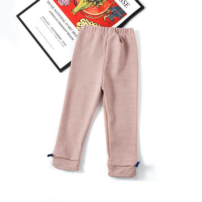 Talvised tüdrukud ülipehmed paksud soojad püksid, lapsed pluss sametist vibu säärised tüdrukutele ruudulised puuvillased püksid lastele