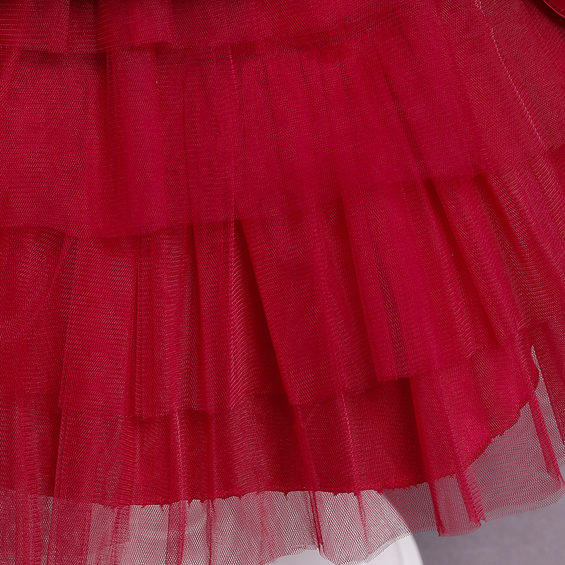 Jõulukleit beebitüdrukutele Printsess pikkade varrukatega seljata laste sünnipäevaks ristimispeokleit Väikelapse pitsist balliõhtu kleit