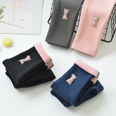 Slatke tajice za djevojčice Hlače od baršuna na točkice Jesen Zima Dječje pamučne rastezljive tople hlače Uske hlače za djevojčice s elastičnim strukom