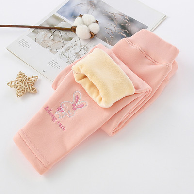 Slatke tajice za djevojčice Hlače od baršuna na točkice Jesen Zima Dječje pamučne rastezljive tople hlače Uske hlače za djevojčice s elastičnim strukom