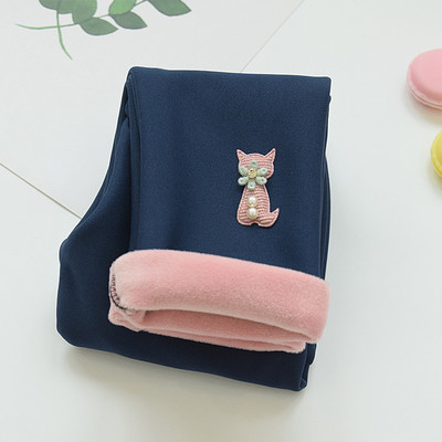 Slatke tajice za djevojčice Hlače od baršuna na točkice Jesen Zima Dječje pamučne rastezljive tople hlače Uske hlače za djevojčice s elastičnim strukom