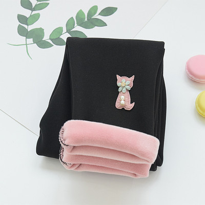 Slatke tajice za djevojčice Hlače od baršuna na točkice Jesen Zima Dječje pamučne rastezljive tople hlače Uske hlače za djevojčice s elastičnim strukom