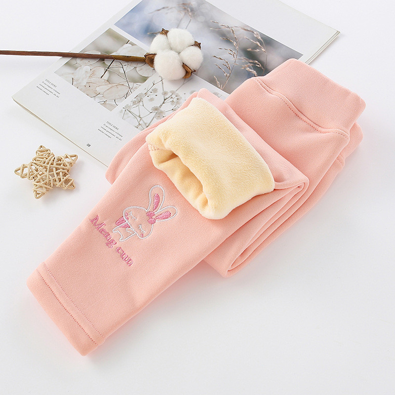 Slatke tajice za djevojčice Hlače od baršuna na točkice Jesen Zima Dječje pamučne rastezljive tople hlače Uske hlače za djevojčice s elastičnim strukom