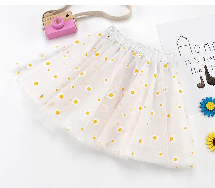 Tüdrukute seelikud Suvised Roosa Sinine Valge Daisy Laste Seelik Lastele Printsess Moe seelik Armas armas 2-8A balli kleit