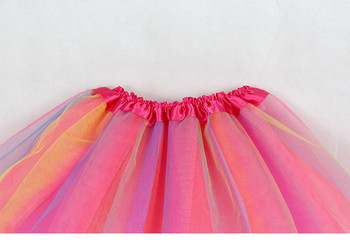 Модна пола-пачка за момичета, детска 3-слойна пухкава пола от тюл за момичета, детски дрехи, 2 цвята