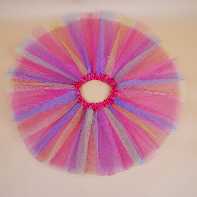 Fusta tutu pentru fetițe la modă Fusta pufos din tul cu 3 straturi pentru fete Haine pentru copii 2 culori