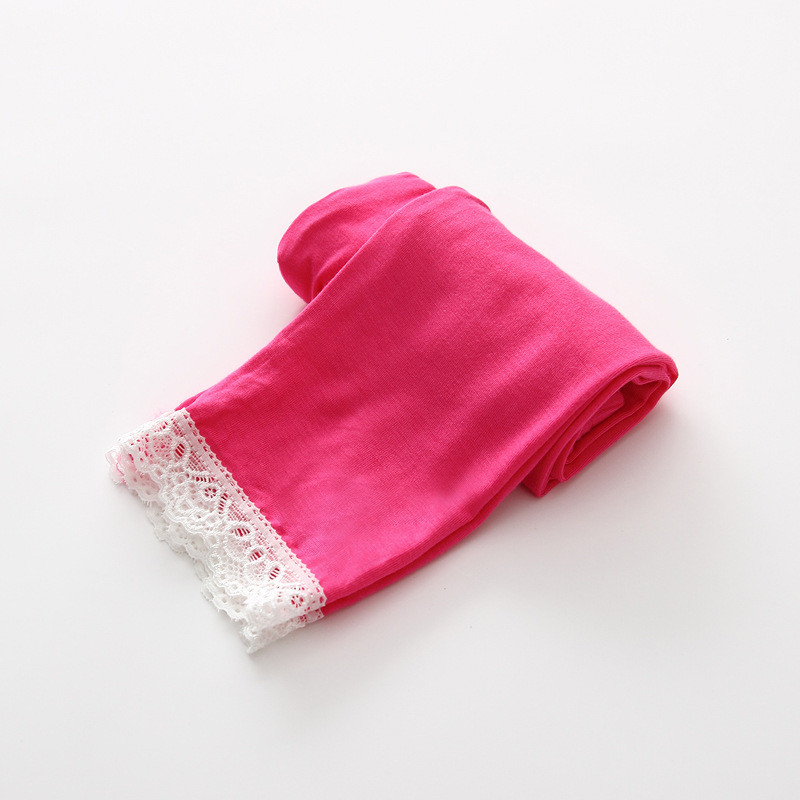 Ühevärvilised tüdrukute pitsid säärepikkused püksid suvised õhukesed puuvillased lasteriided tüdrukutele retuusid Lasteriided 3 kuni 14 a