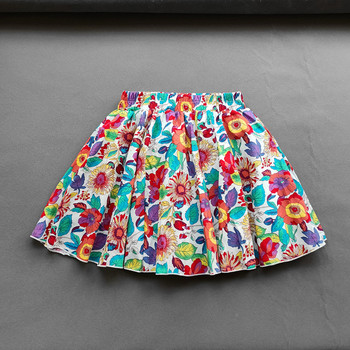 Summer Teenager Girls Swagger Φούστες Εκτύπωση Floral Μίνι Πλισέ Φούστα για Παιδικά Κοριτσίστικα Ρούχα 12 14 16 ετών