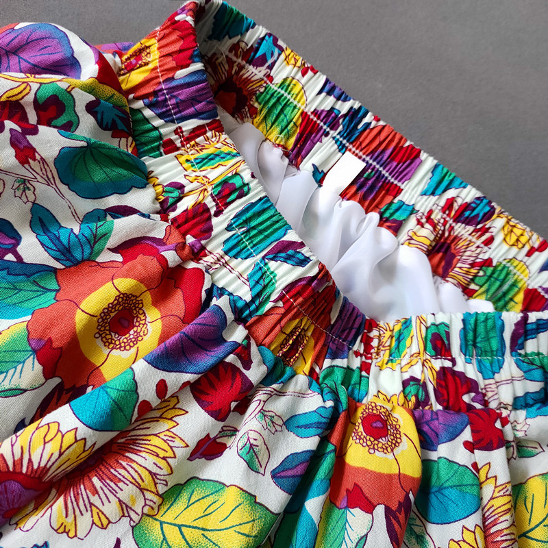 Suvised teismeliste tüdrukute Swagger-seelikud, lilleline miniseelik, plisseeritud seelik lastele, tüdrukute riided 12 14 16 aastat