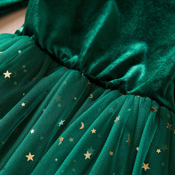 Есенно-зимна рокля за момиче Бебешки момичета Коледни дрехи с пайети Детски дрехи с дълги ръкави Детска пачка на принцеса Детска рокля за момичета