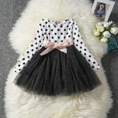 Jesen Zima Haljina za djevojčice Božićna šljokičasta odjeća za djevojčice Dječja odjeća dugih rukava Princess Tutu Dječja haljina za djevojčice