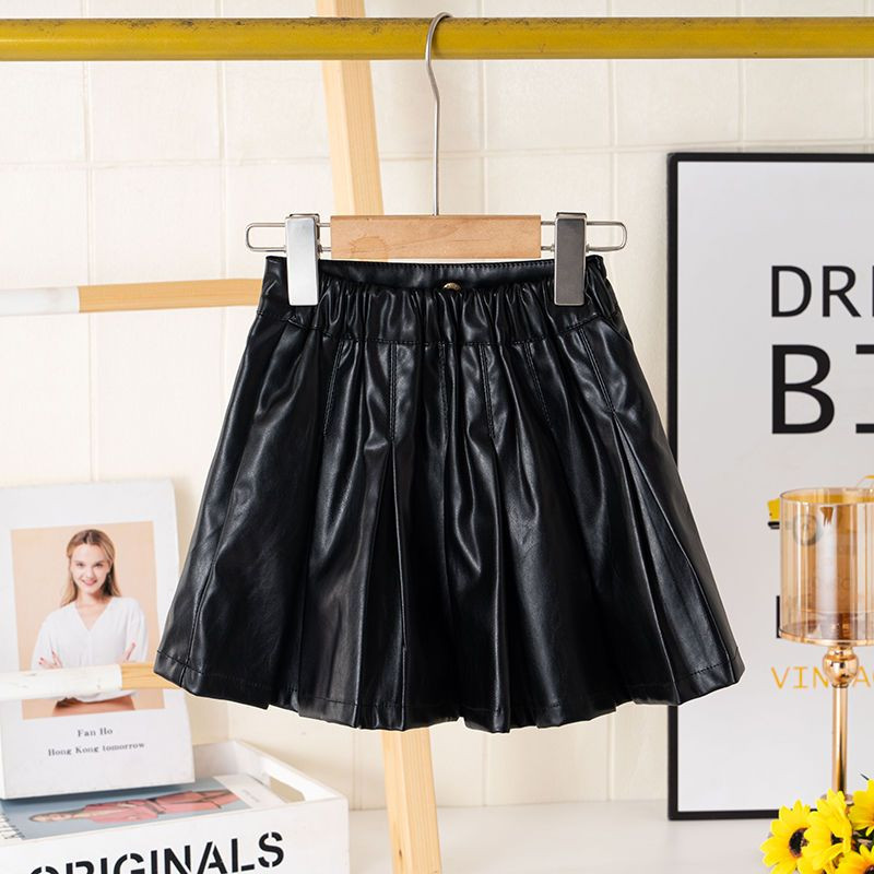 2023. aasta uus kevad, sügis, suvi, tüdrukud, lapsed, PU-st lühikesed seelikud Mood vabaaja mugavad armsad beebiriided