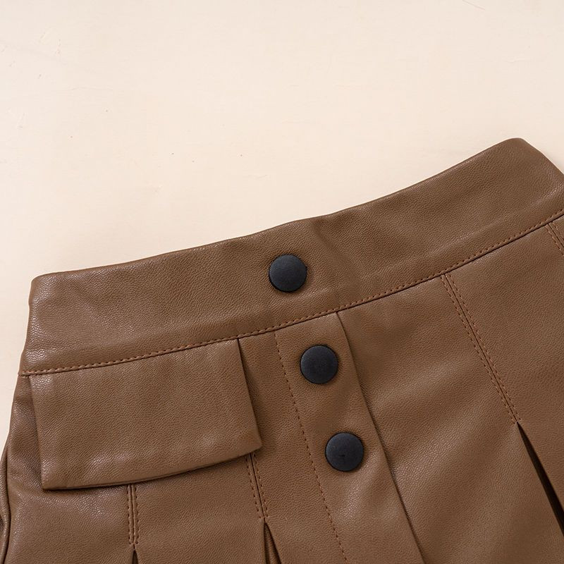 2023. aasta uus kevad, sügis, suvi, tüdrukud, lapsed, PU-st lühikesed seelikud Mood vabaaja mugavad armsad beebiriided