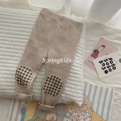 Novo proljeće 2023., slatke patchwork pune dužine za djevojčice, modne ležerne hlače za dojenčad, uske tajice, hlače, novorođenačka odjeća