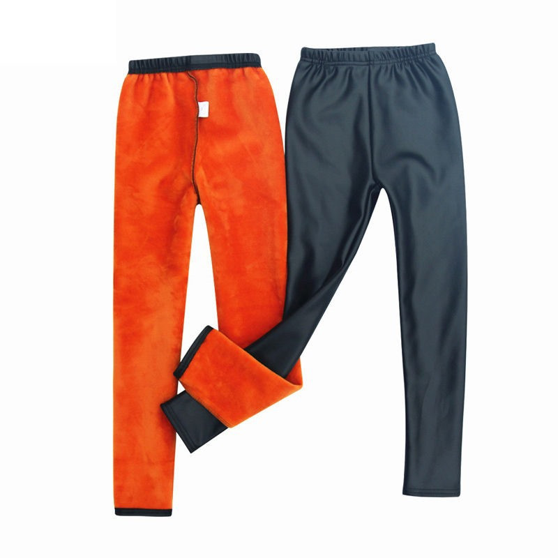 Zimske tajice za djevojčice PU kožne dječje debele tople hlače Kožne pencil hlače s elastičnim strukom Jednobojne ležerne tople hlače