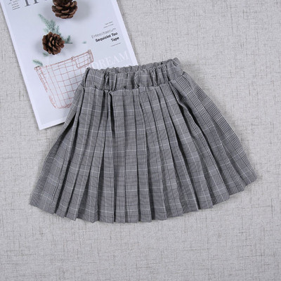 Tüdrukute seelikud Ruudulised lapsed Mini Vestido Grey Shool Sweet Mom&Kid seelik Lasteriided 2 3 4 6 8 10 12 aastasele OKS194006