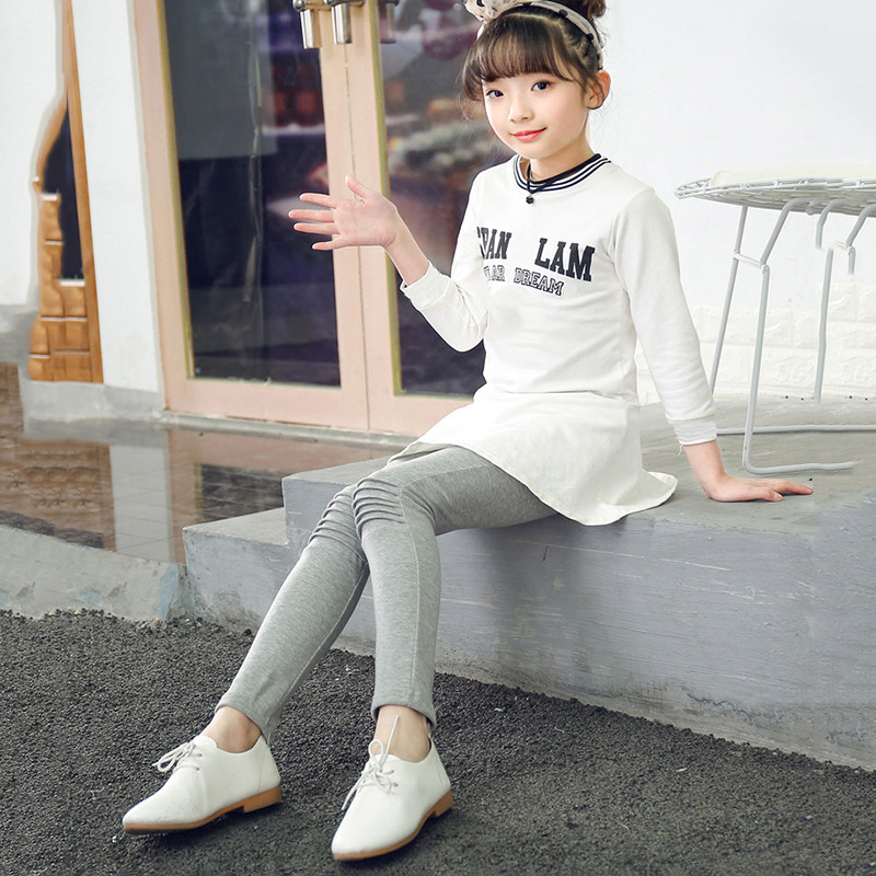 Proljetne dječje tajice Pamučne hlače za djevojčice Uske hlače za djecu 2-8T Školske hlače Odjeća za djevojčice Trenirke za bebe