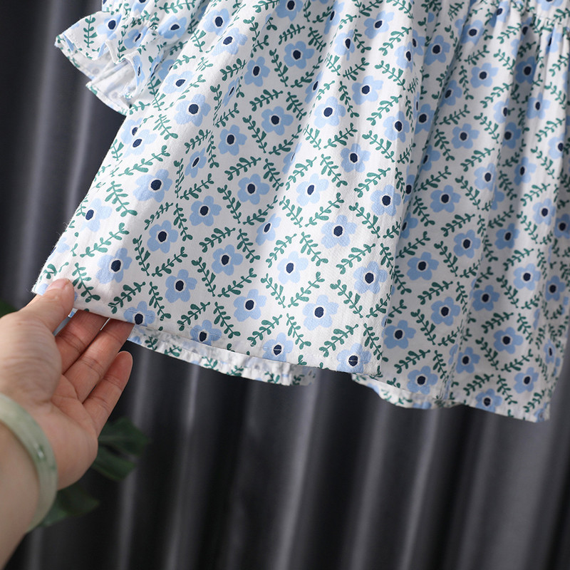 Slatke haljine za djevojčice s cvjetnim princezama Proljeće Jesen u korejskom stilu s dugim rukavima Peter Pan ovratnikom Dječje haljine za djevojčice 2023. Novo od 1 do 6 godina