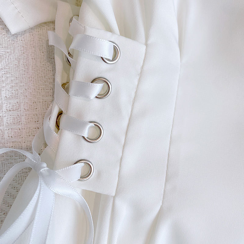 Tüdrukute 2022. aasta jope suverõivad, revääriga vöökoht, nöör, kaherealine ühevärviline mood beebidele mõeldud puhv varrukatega kleit